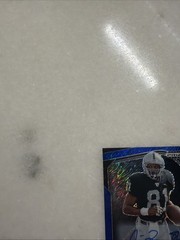 2025 Panini Prizm Black FOTL Tim Brown 7/15 Auto Blue Shimmer Refractor Raiders