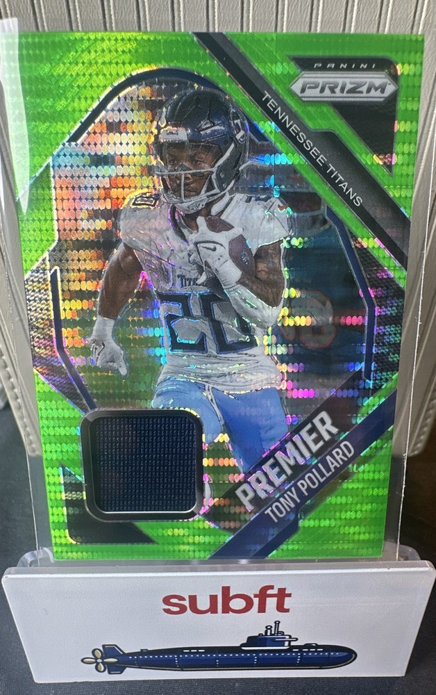 2025 Panini Prizm – Premier Jerseys Tony Pollard #PJY-TOP Neon Green Pulsar…