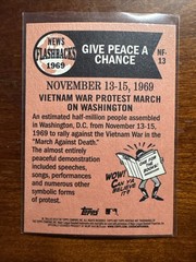2018 Topps #NF-13 News Flashbacks Give Peace a Chance Vietnam War Protest MC1