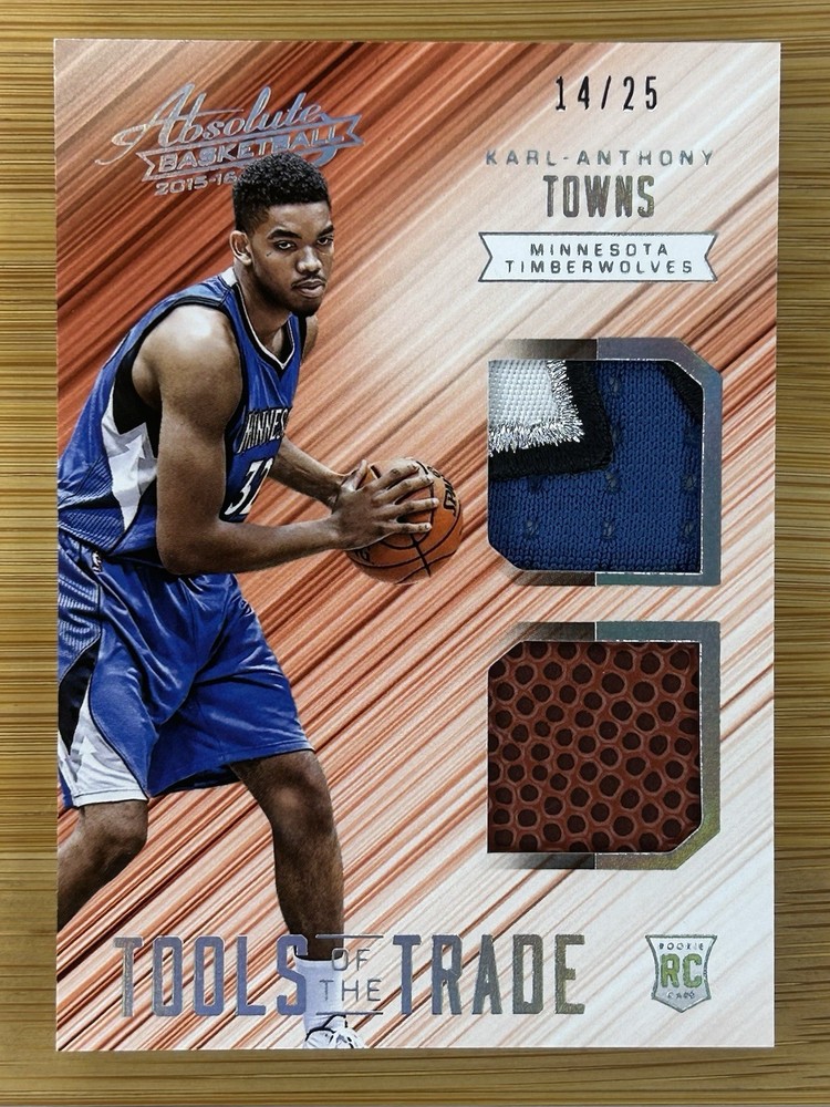 2015-16 Karl Anthony Towns Tools Of The Trade RC GAME USED BALL/ SICK PATCH #/25