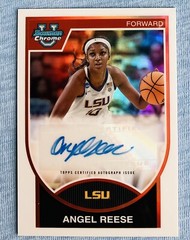 QTY AVL #/99! Angel Reese Auto 2023-24 Bowman Chrome U Refractor Autograph LSU