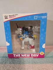 WWE Slam Wrestling Loot Crate Exclusive New Day Riding Unicorn Figure Kofi Big E