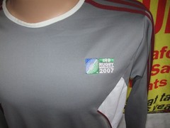 2007 IRB Rugby World Cup Long Sleeve Shirt Men&rsquo;s Large Adidas RWC WEBB ELLIS CUP