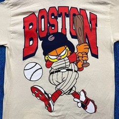 Garfield Boston Baseball Slugger Nickelodeon Cartoon T shirt HN2867