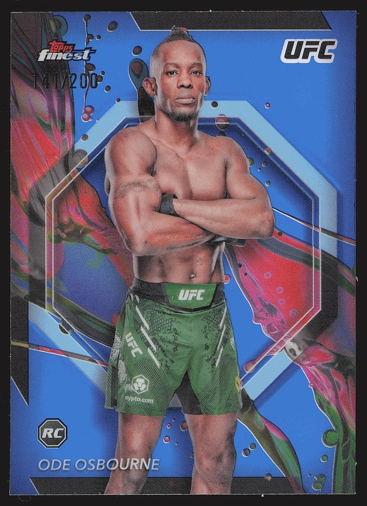 2024 Topps Finest UFC #47 Ode Osbourne Blue Refractors #/200 SN,RC