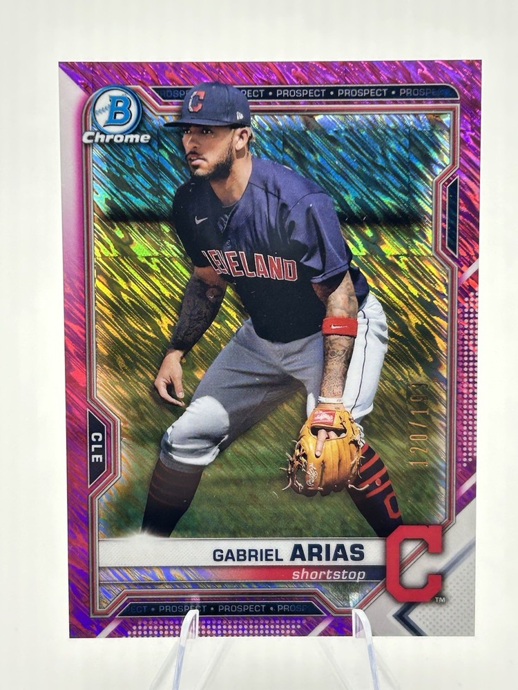 Gabriel Arias 2021 Bowman Chrome Prospects Fuchsia Shimmer Refractor /199 BCP172