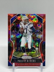 Philip Rivers RED ICE PRIZM 2019 Prizm Football Los Angeles Chargers Card #220