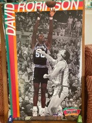 New David Robinson Vintage Starline Poster Black & White 1991 San Antonio Spurs