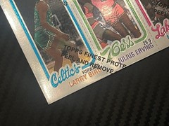 1996-97 Topps Finest Reprint #22 Larry Bird Julius Erving Magic Johnson Coating
