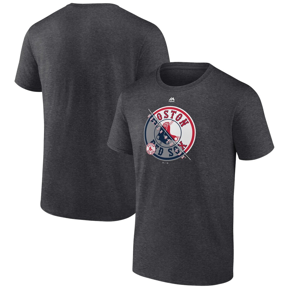 Boston Red Sox MLB Men&rsquo;s Majestic Charcoal Short Sleeve Team T-Shirts Tee: S-2XL