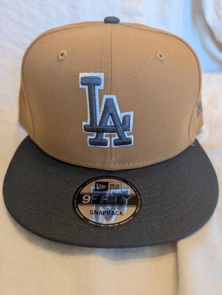 Nwot LA Dodgers Hat Men Snap Back Brown Black New Era 9Fifty T31