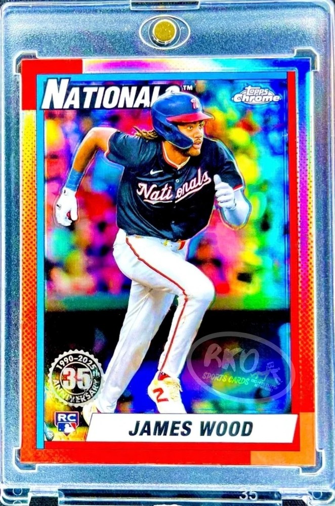 James Wood RARE ROOKIE RETRO REFRACTOR INVESTMENT CARD SSP TOPPS CHROME MINT