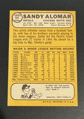 1968 Topps Set-Break #541 Sandy Alomar Sr. Chicago White Sox