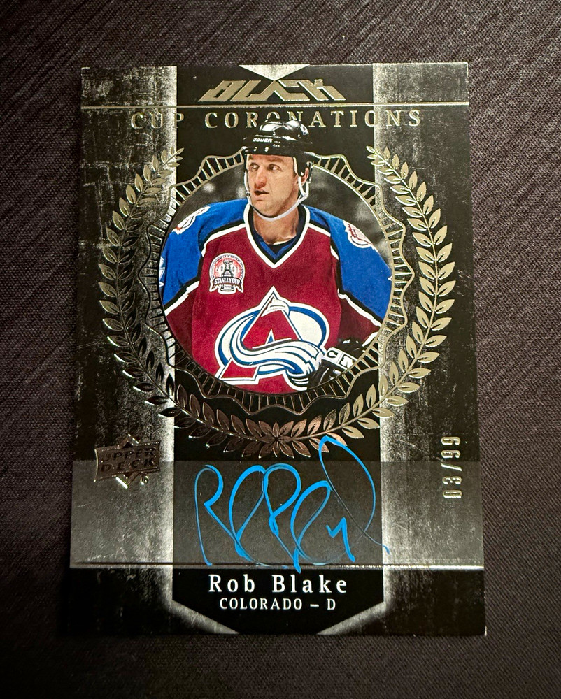 Upper Deck 2016-17 UD Black Cup Coronations Auto Rob Blake Avalanche #CC-RB /99