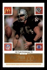 1986 McDonald&rsquo;s RAIDERS FOOTBALL CARDS gold Tab see drop down menu NM to Mint