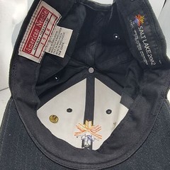 2002 Salt Lake City Olympic Hat And Pins Gold Medal Mile Pin Snow Flake Pin