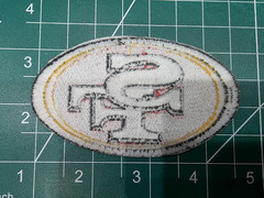 San Francisco 49ers Large 12&Prime; Iron Sew On Embroidered Patch Logo NFL Jacket