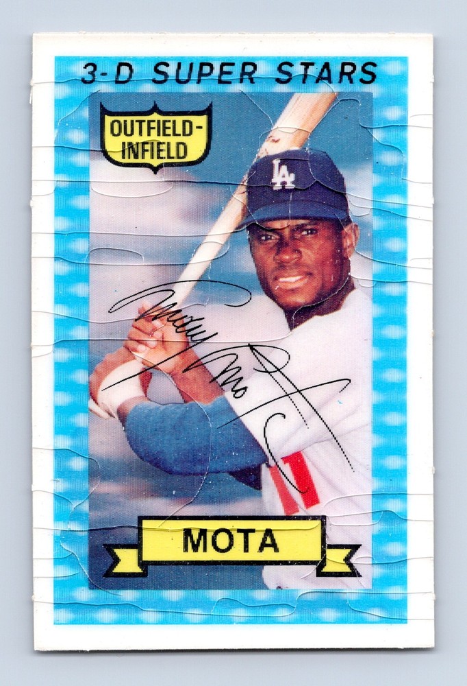 1974 Kellogg&rsquo;s 3-D Super Stars #49 Manny Mota, Cracks