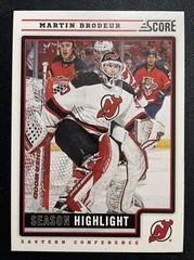 12-13 Panini Score Hockey Season Highlights 30 Martin Brodeur