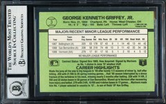 Ken Griffey Jr. Signed 1989 Donruss The Rookies RC #3 Mariners Auto 10 Beckett