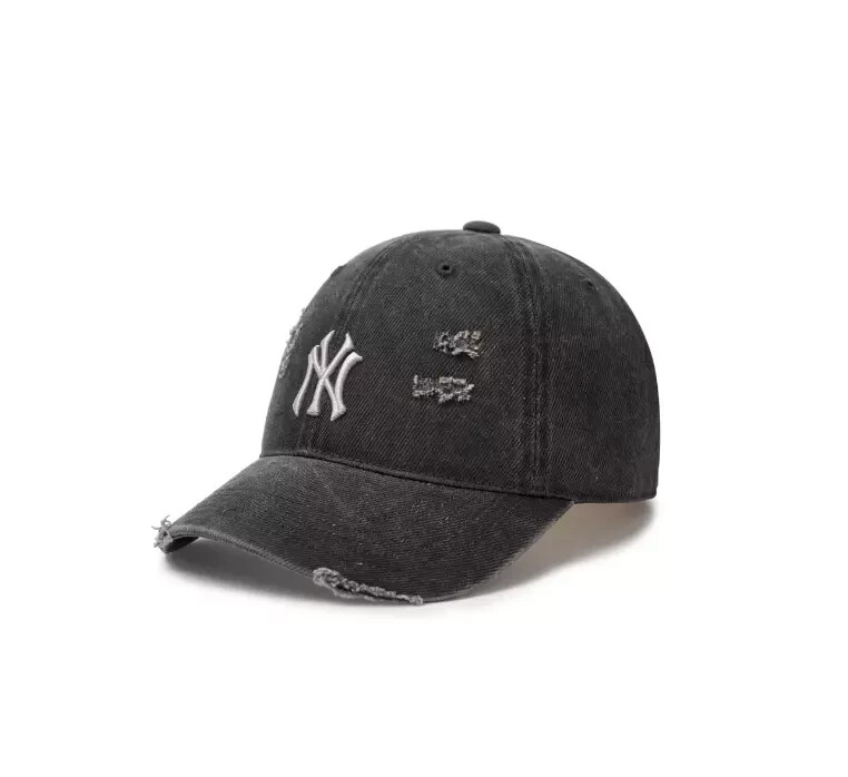 MLB Korea NY Yankees Cap / Black / Damaged Wash Unstructured / Karina PICK
