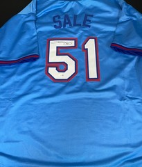 Chris Sale Atlanta Braves Auto Signed Custom Jersey JSA Witness City Connect