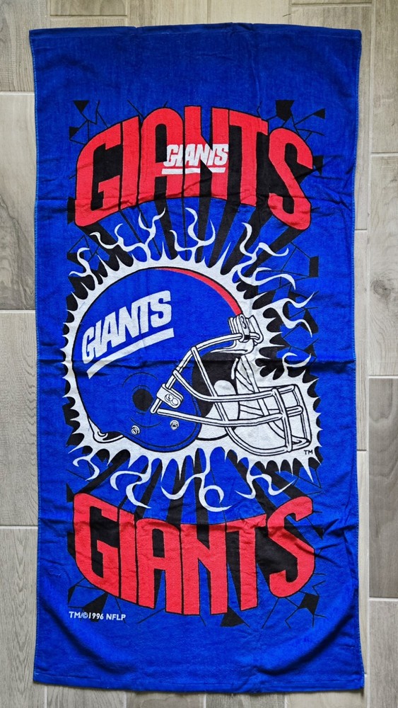 Vintage NWT New York Giants Blue Red Beach/ Bath Towel 1996 60×30