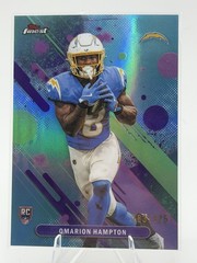 2025 Topps Finest Omarion Hampton Rookie /325 Aqua #12 SD Chargers