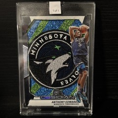 1/1 CUSTOM handmade Anthony Edwards Timberwolves Patch Card Custom