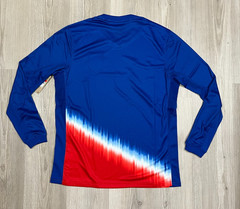 Nike USMNT Long Sleeve Blue Red Away Stadium Jersey FJ1263-417 Men Size XL