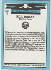 1986 Leaf Donruss – BILL DORAN – DIAMOND KINGS #10 – Astros BOX FRESH
