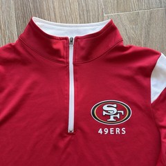 San Francisco 49ers NFL Team Apparel 1/4 Quarter Zip Pullover Women’s Large Red
