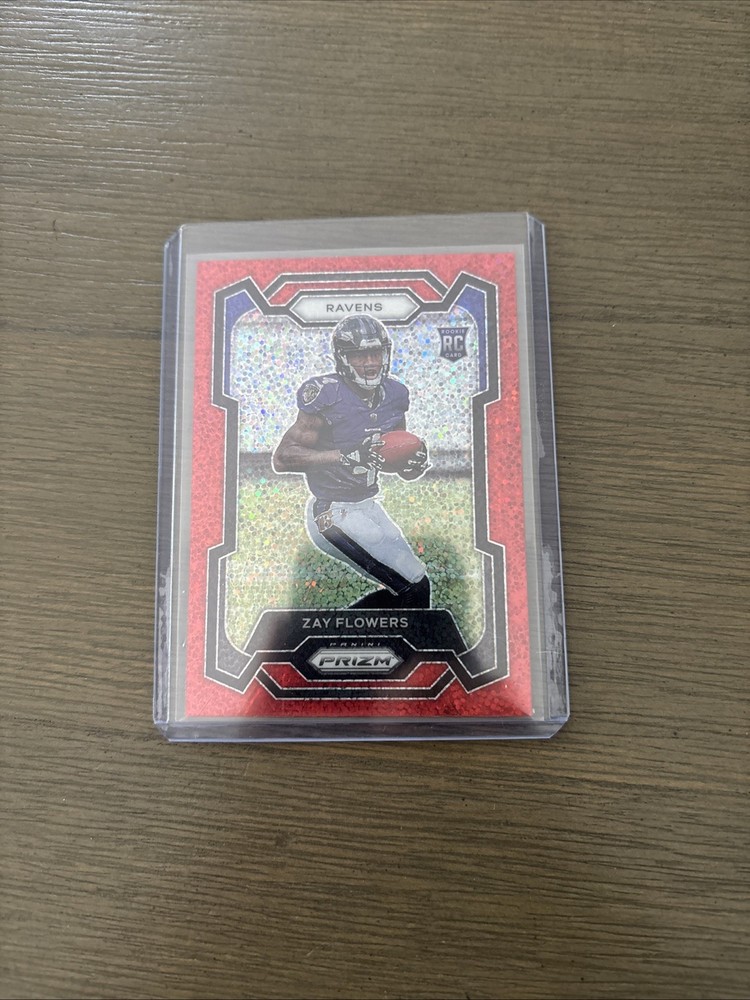2023 Panini Prizm – Rookies Zay Flowers #307 Red Sparkle Prizm (RC)