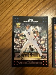 2007 Topps Rookie Cup #160 & AL ROY #326 Justin Verlander Card Lot of 2 NrMT/MT