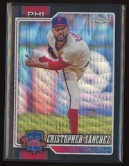 2026 Topps Chrome Cristopher Sanchez Black Wave Refractor #/10 – Phillies