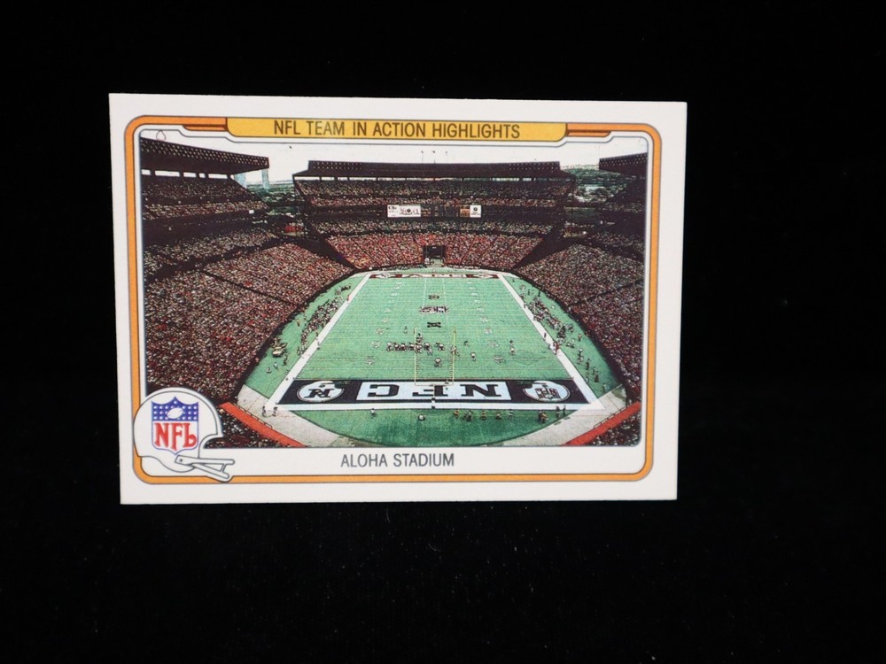 1982 1ct Pro Bowl « Aloha Stadium » Hawaii Fleer In Action Card #75 of 88