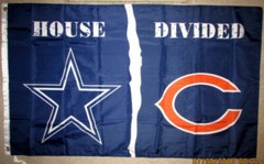 Dallas Cowboys vs Chicago Bears House Divided Flag 3×5 FT Football Flag