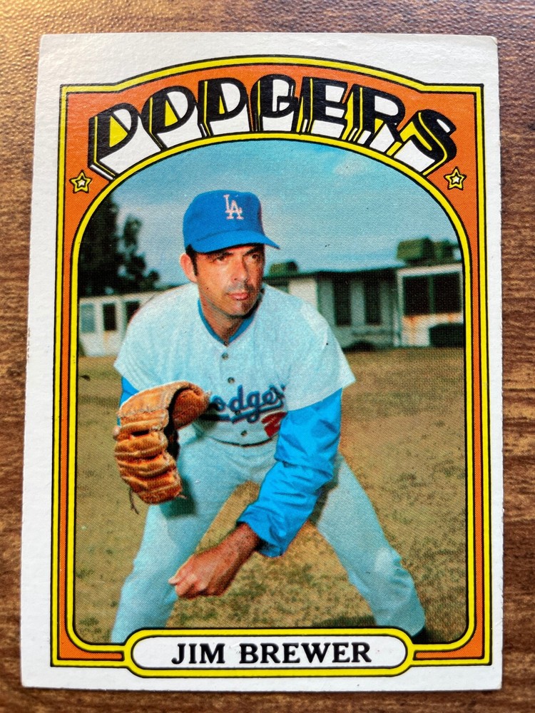1972 Topps Baseball Card #151 Jim Brewer Los Angeles Dodgers EX