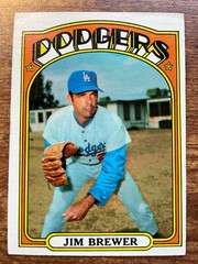 1972 Topps Baseball Card #151 Jim Brewer Los Angeles Dodgers EX