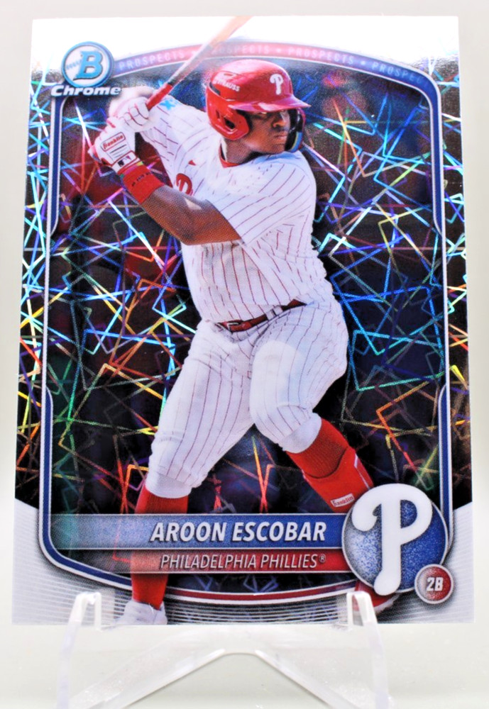 2025 Bowman Draft Chrome – Aroon Escobar #BDC-98 Laser Refractor Phillies