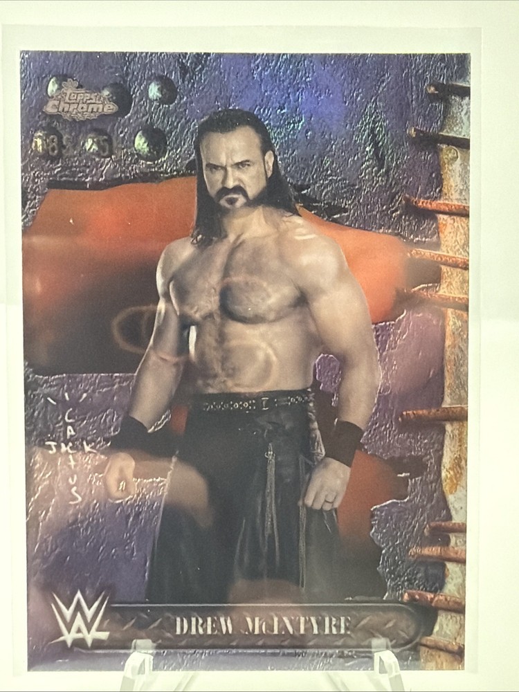2025 Topps Chrome WWE X Cactus Jack – Drew McIntyre, Drew McIntyre #39 Purple…