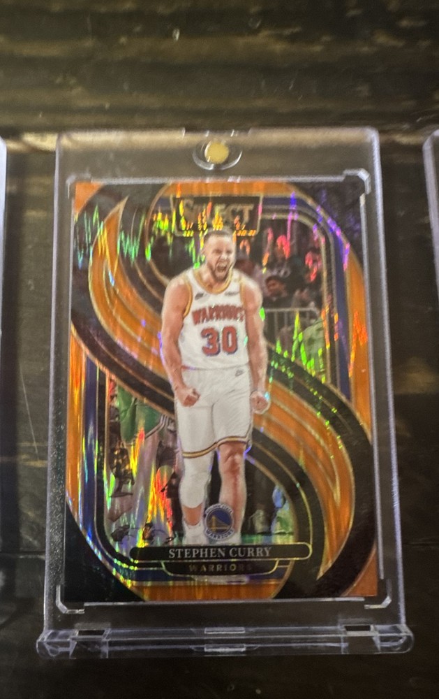 2024-25 Panini Select – Premier Level Stephen Curry #143 Orange Flash Prizm