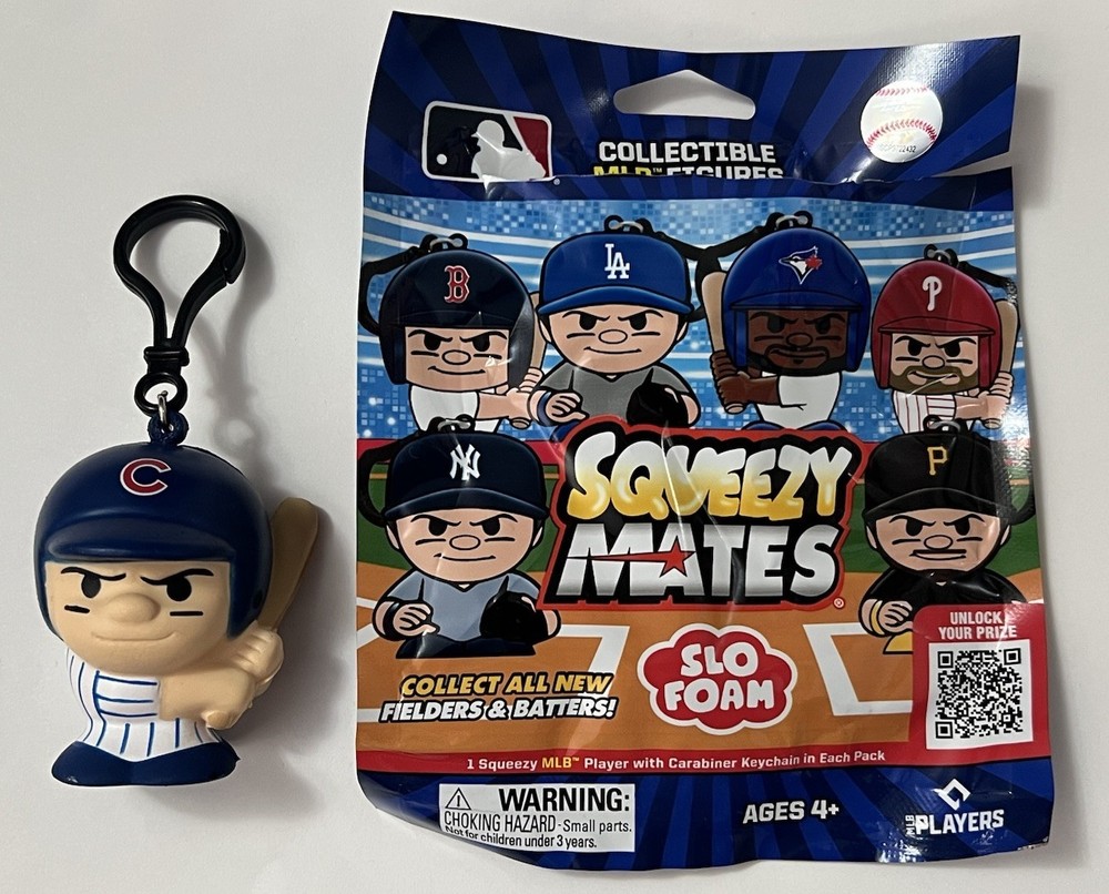 NEW 2026 PETE CROW-ARMSTRONG Chicago Cubs Squeezy Mates MLB Keychain Bag Clip