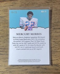 MERCURY MORRIS | 2025 Pro Set | Retro Brite Blue #d /25 – Miami Dolphins