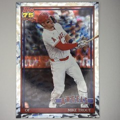 2026 Topps Series 1 #T91-1 Mike Trout 35th Anniversary Crackle card 1991 75th