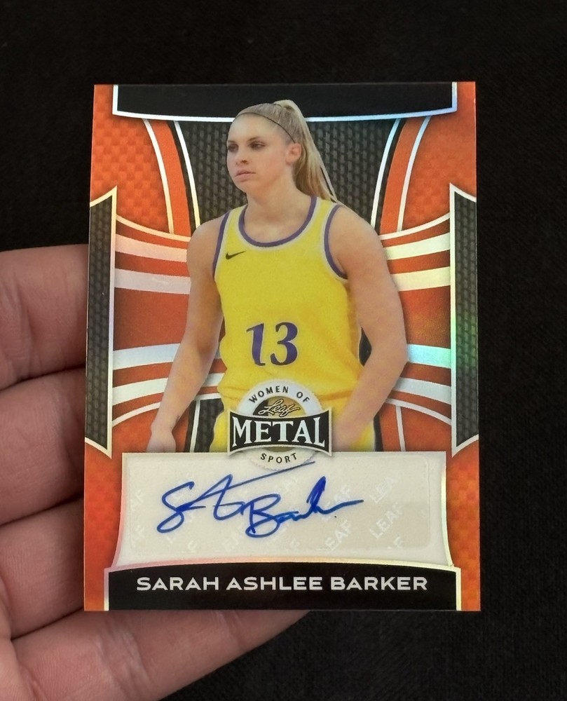 Sarah Ashlee Barker Auto /7 Orange – 2025 Leaf Metal Women Of Sport