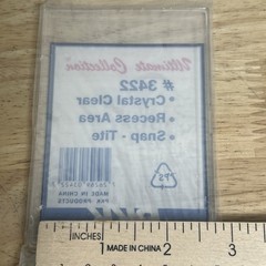 PKK Snap Tite Style # 3422 Lot of 10 Crystal Clear, Recessed Area Holders NOS