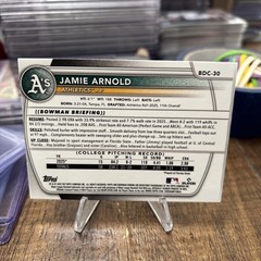 2025 Bowman Draft – Chrome Jamie Arnold #BDC-30 Purple Refractor /250 (RC)