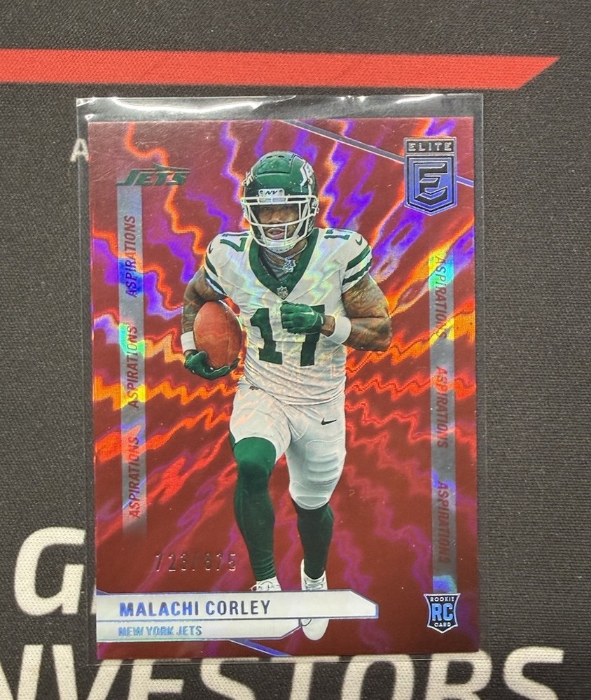 2024 Panini Donruss Elite Red Aspirations Malachi Corley (723/875) New York Jets
