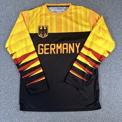 Bauer Germany Hockey Jersey Men&rsquo;s Large Black Yellow Long Sleeve IIHF